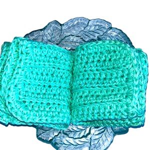 HAND CRAFTED Crocheted Colorful 100% Cotton All Purpose Wash or Dish Cloths